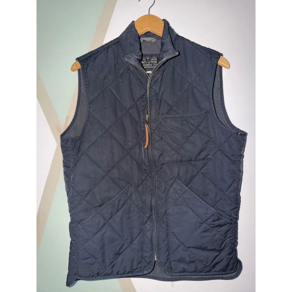 J.Crew Mens‎ Quilted Military Utility Vest Small Navy Blue Gorpcore Versatile